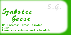 szabolcs gecse business card